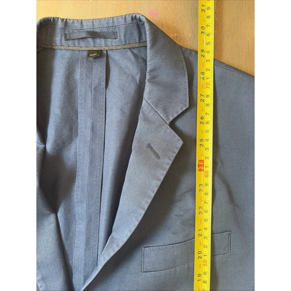 J Crew Ludlow Blazer 40 Short Mens Larusmiani Cotton Solid Blue Preppy